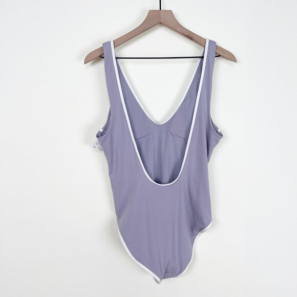 Aerie Offline Real Me Scoop One Piece Swimsuit Sporty Athletic Low Open Back - L - Picture 8 of 11